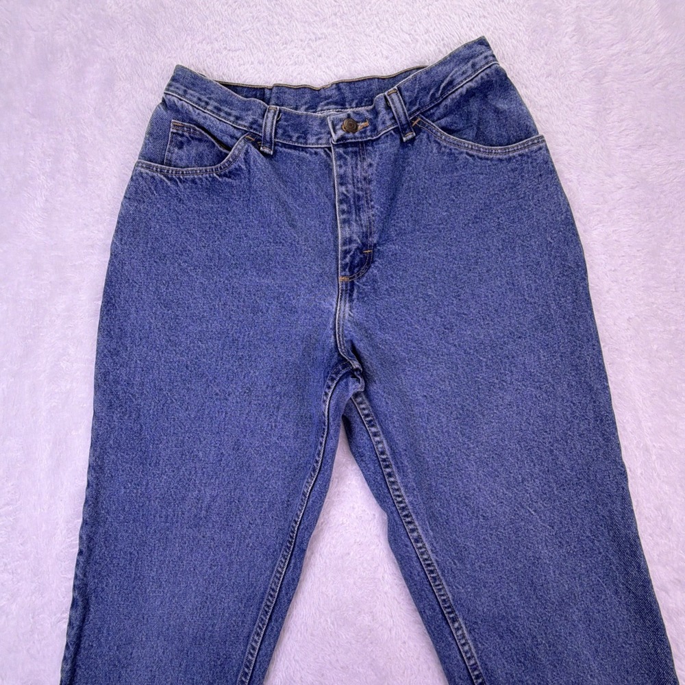 Vintage 90s Gitano High Waisted Denim‎ Jeans Women's 12P Petite Blue Tapered Leg - Picture 4 of 11